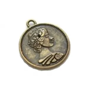 Zawieszka metalowa Charms ScrapBerry's Antyczny Pieniążek, 20mm